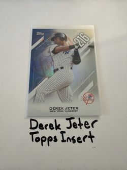 Derek Jeter New York Yankees Hall of Fame Shortstop Topps Short Print Insert Card.