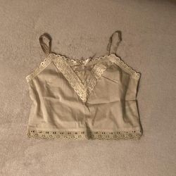 Kimchi Blue Lace Cami Crop Top, Size Small