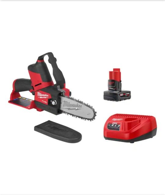 M12 FUEL 12V Lithium-Ion Brushless Battery 6 in. HATCHET Pruning Saw Kit with 4.0 Ah Battery and Charger Brand New 