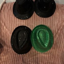 Sequin Fedoras Lot Of 4