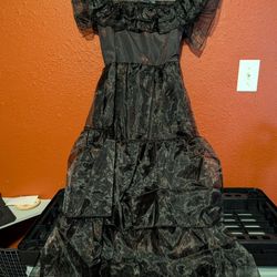 Wednesday costume With Two  dresses, wig and belt