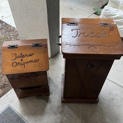 Vintage Trash Can And Storage Container 