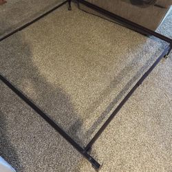 Revo Ridgeline Queen Adjustable Heavy-Duty Metal Bed Frame in Black