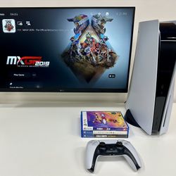Sony PlayStation 5 with Controller and games - Disc Edition