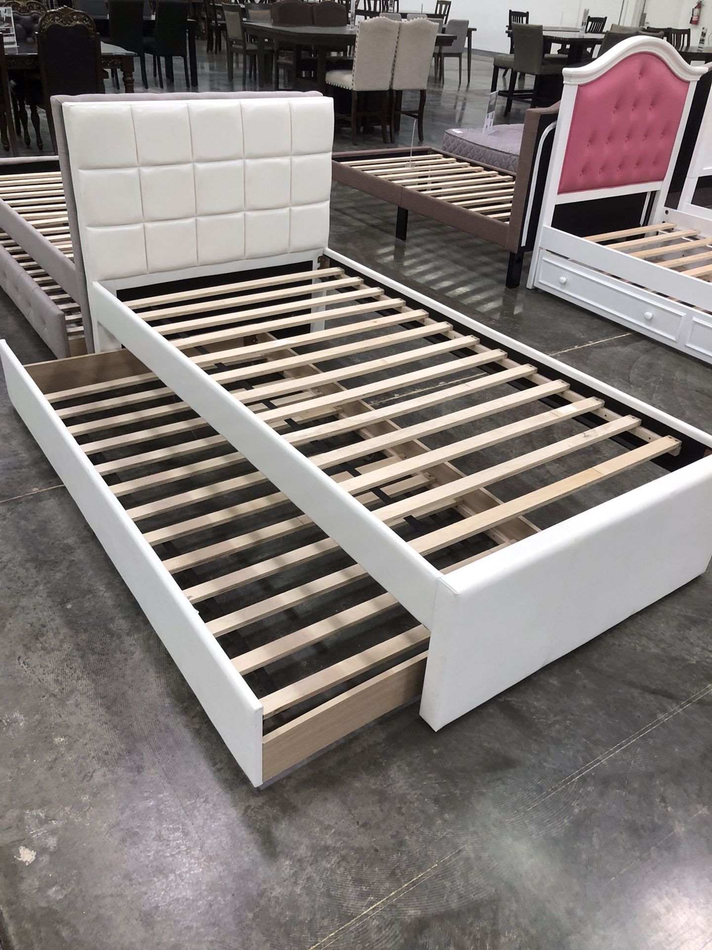 Twin Trundled Bed Frame Solid Wood New In The Box