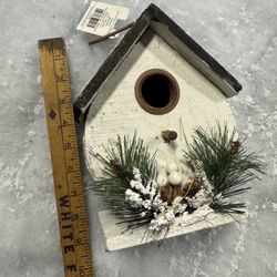 New vintage wood bird house home garden decor
