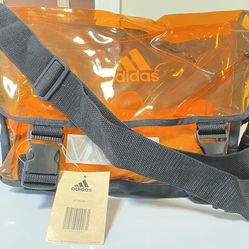 Adidas Clear and black Linear Archive Trefoil Messenger, Cross body, School, Travel Bag with tag