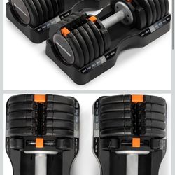 Brand New, Set Of Heavy Duty 55 Lbs Adjustable Dumbbells , 