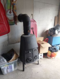 Cast iron wood burning stove
