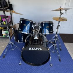 TAMA Drum Set w/ hardware, cymbals and throne