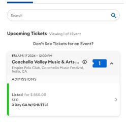 Coachella Weekend 2 GA with Shuttle