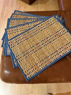 Woven Straw Placemats x 7