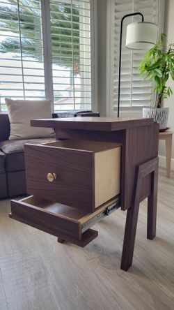 Walnut Side Table (With Hidden Compartments)