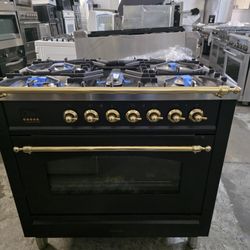 36"HALLMAN DUAL FUEL RANGE STAINLESS STEEL 
