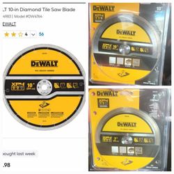 Dewalt Xp4 Tile Saw Blades 7in 