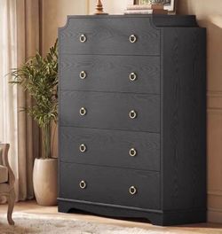 Vintage style dresser chest 5 drawers 50”H large - like new