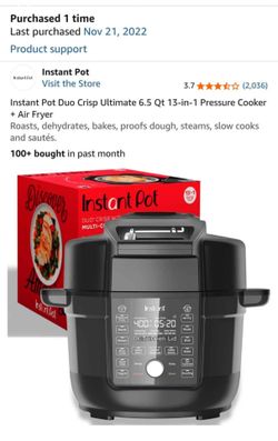 Insta Pot w/ air Fryer lid