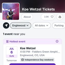 Koe Wetzel Tickets 