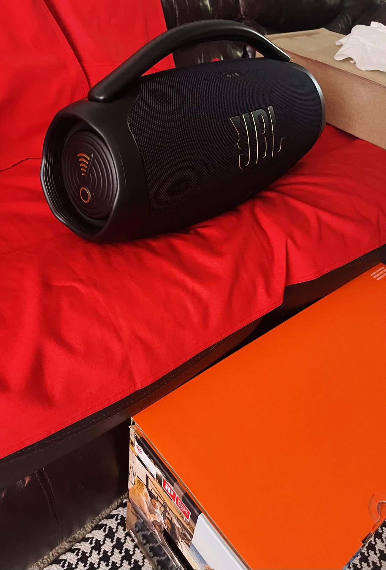 JBL Boombox WiFi Bluetooth Portable Speaker, Massive Bass, 24