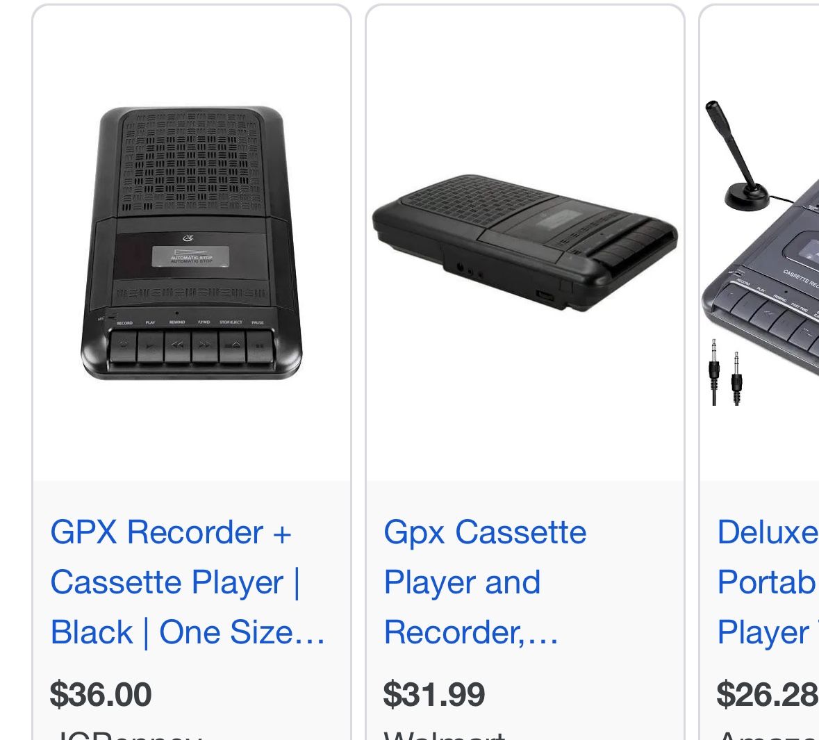 Gpx Cassette Recorder And Player