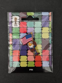 2026 FIFA World Cup Official Clutch Mascot USA Pin