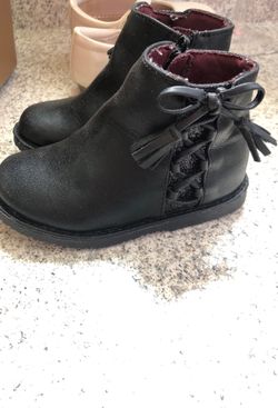 Selfsteem black booties size 7