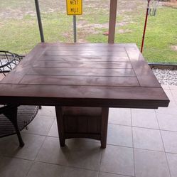 Solid Wood High Top Table 