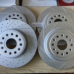 Dodge Ram 1500, 21-22-23-24 Laramie Drill Slot Rotors Ceramic Pads 