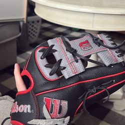 Wilson A2000 Black Red And Grey Pro Stock  11.75in