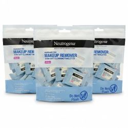 3 PACK Neutrogena Singles Daily Facial Cleansing Towelettes, Individually 20