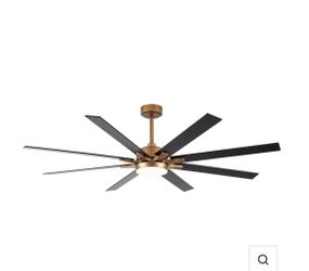 65” Balachandran Modern Brushed Nickel DC Motor Ceiling Fan with LED Light and Remote Control