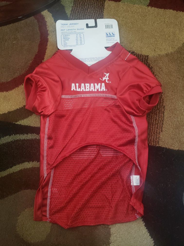 Alabama Crimson Tide Dog Jersey and collar