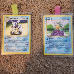 Pokémon squirtle/wartortle shadowless