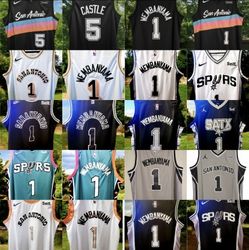 Spurs Stephon Castle Victor Wembanyama Wemby stitched Jersey San antonio

Brand new with tags! Never used. Never worn 

Please message with the style 