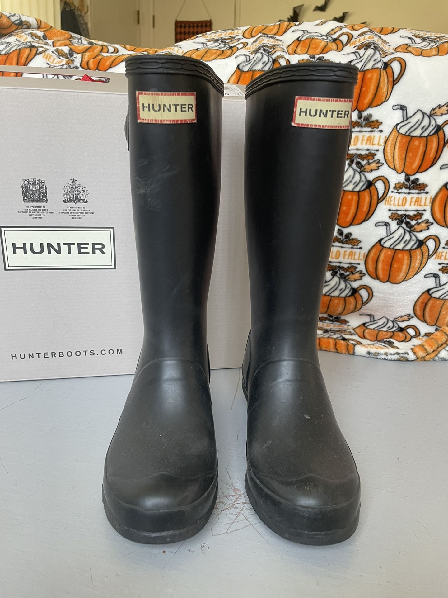 Black Hunter Boots Girls Size 3