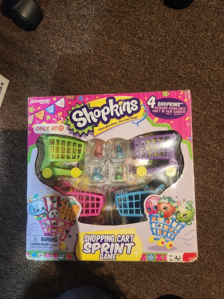 Shopkins SHOPPING CART SPRINT BOARD GAME!!