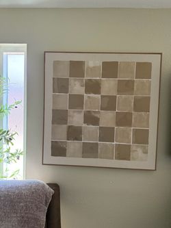 Set of 2 checkered wall art