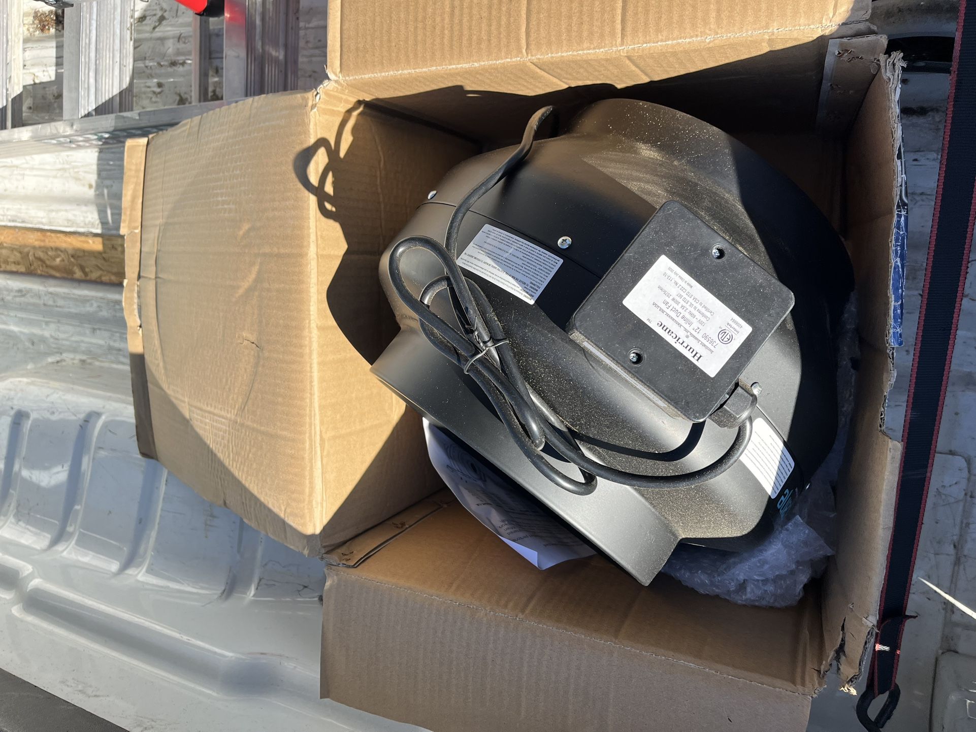 Pair Of Hurricane 12” Inline Exhaust Fans 