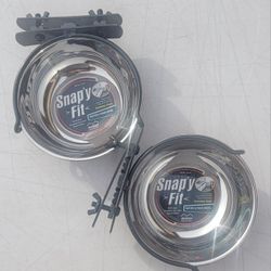 Brand New Midwest Snap'y Fit Dog Crate Food & Water Bowls  Sets Of 2