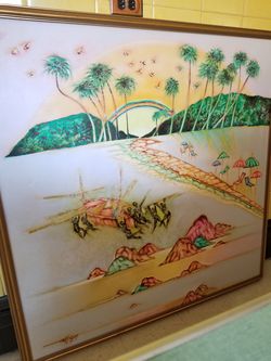 Jamaican Large Painting on Canvas 51"× 50"