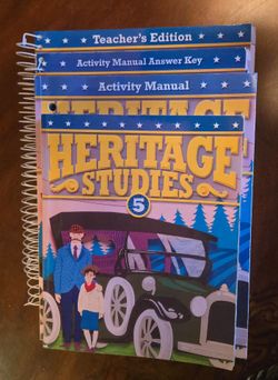 BJU Press Heritage Studies grade 5 Fourth Edition homeschool curriculum set.