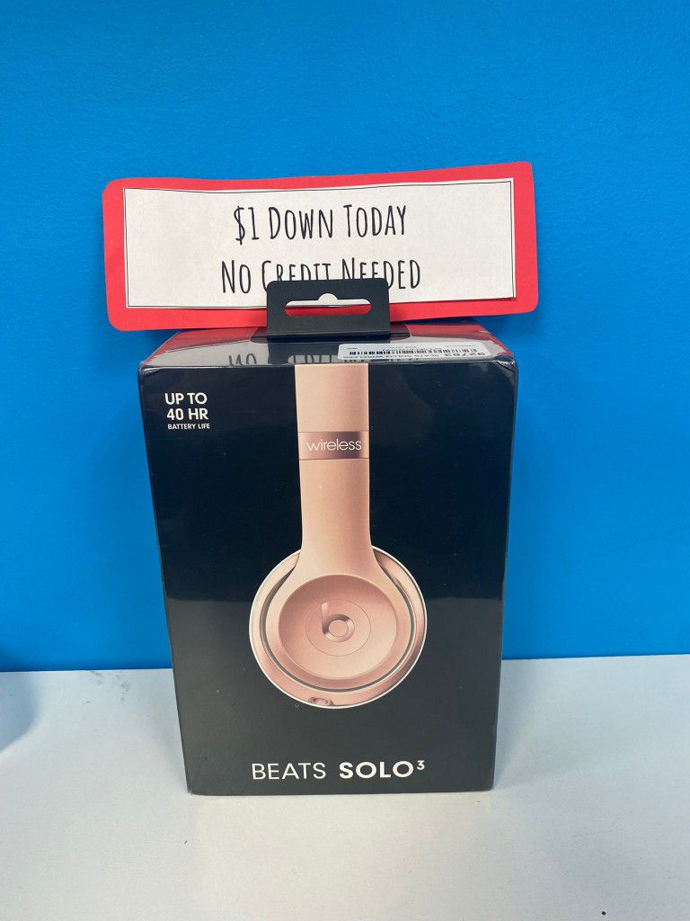 Apple Beat Solo 3 Wireless Headphones -PAYMENTS AVAILABLE-$1 Down Today 