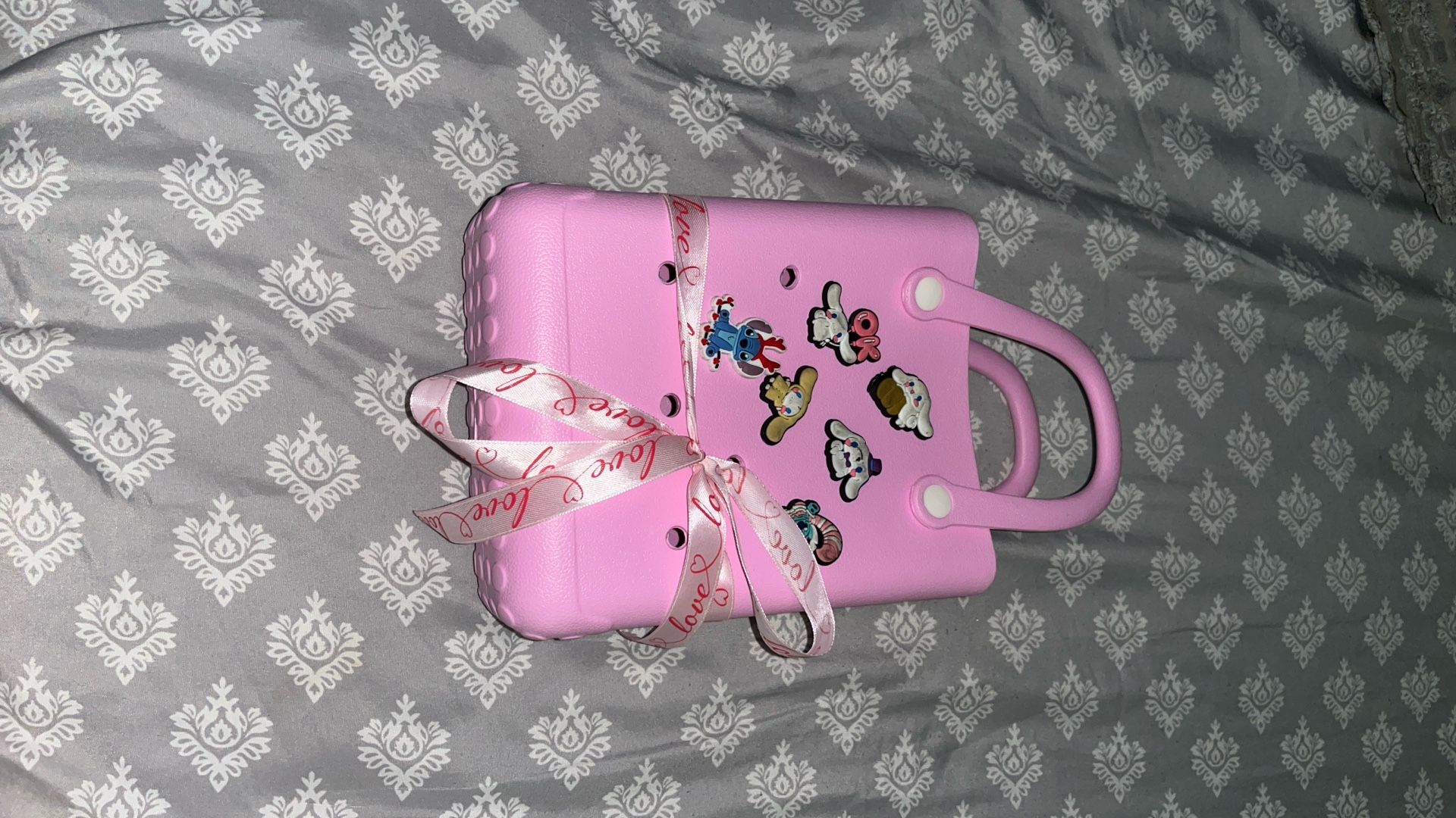 Barely Used Croc Bag With Charms