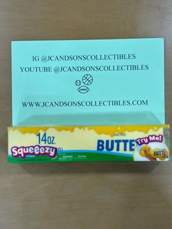 Squeezy Butter Me! Gel-Filled Squeeze Toy, Salted Butter, Yellow/Green