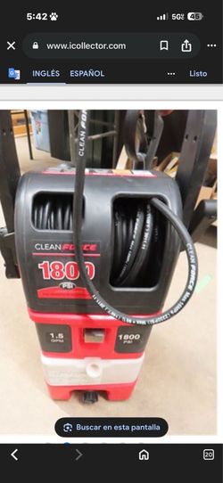 pressure washer clean force 1800 psi cash only