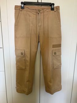 Woman's Gap Tan Cargo Cropped Pants - Casual