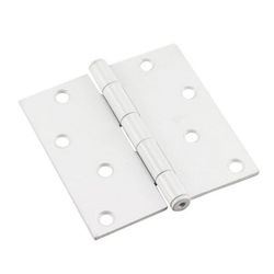 Richelieu 822-B 4" X 4" Plain Bearing Square Corner Mortise Door Hinge - White