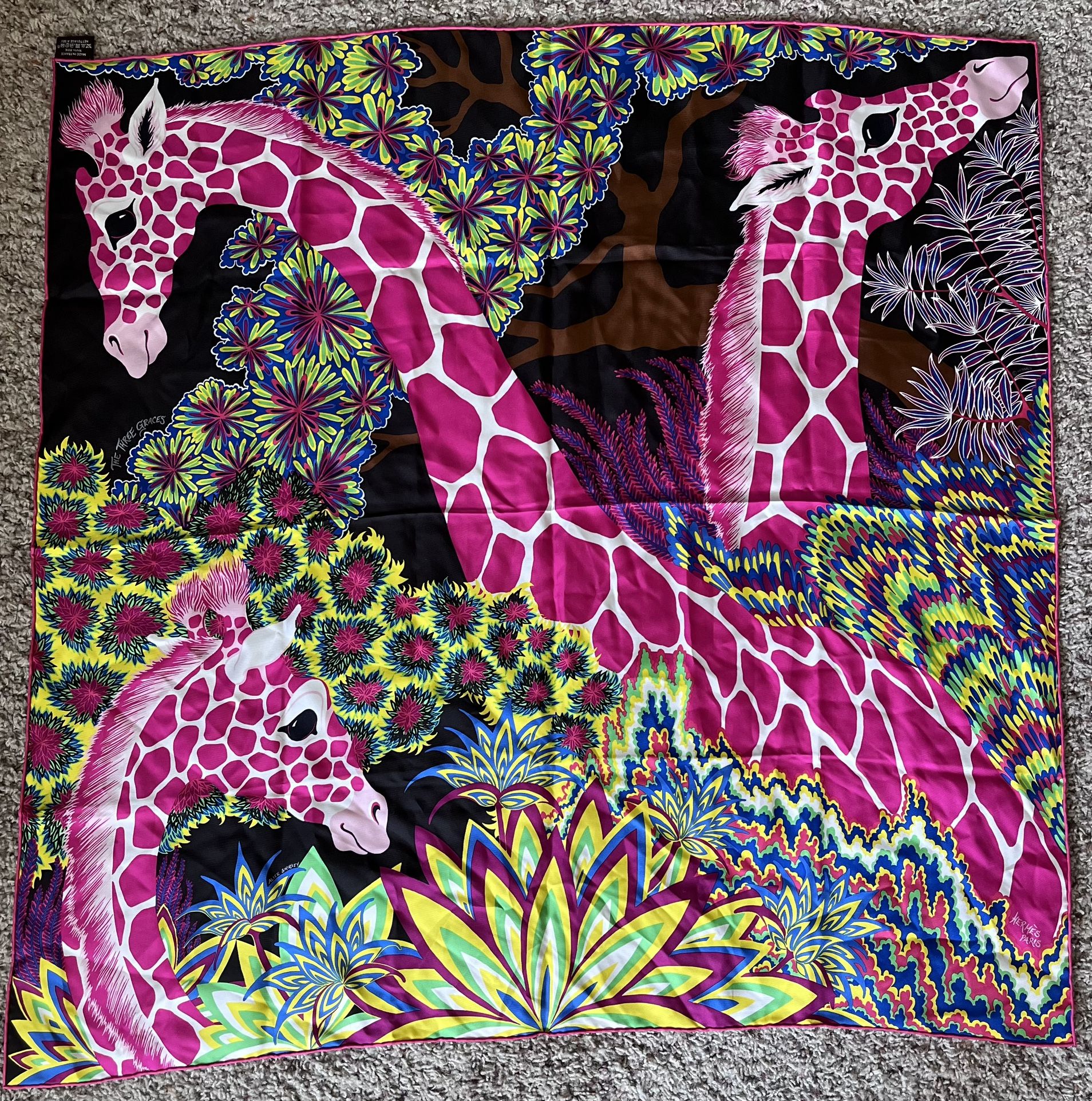 Hermès The Three Graces 100% Silk scarf