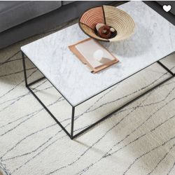West Elm Stream line Marble Coffee Table 