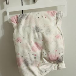 New Baby soft reversible blanket - baby girl